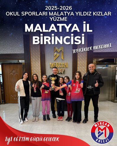 Yüzme Malatya Birincisi Mercan Koleji