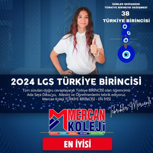 LGS Türkiye Birincisi Malatya Mercan Koleji
