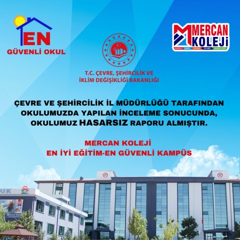 Malatya Mercan Koleji En İyi Eğitim Depreme Dayanıklı En Güvenli Kampüs